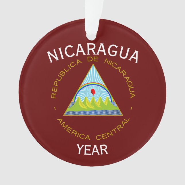Nicaragua Ornement acrylique de Noël (devant)