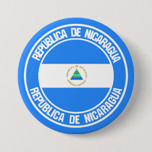 Nicaragua Round Emblem 3 Inch Round Button