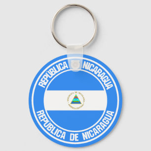 Nicaragua Round Emblem Keychain