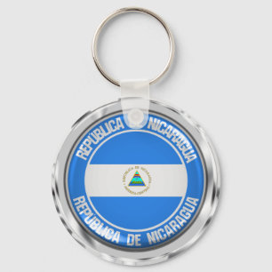 Nicaragua Round Emblem Keychain