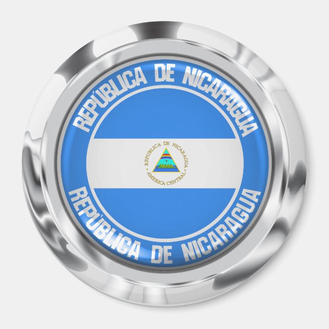 Nicaragua Round Emblem Magnet (Front)