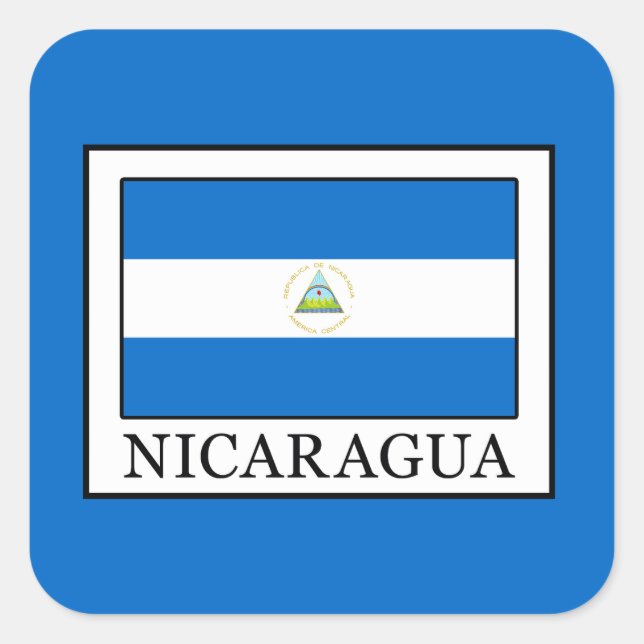 Nicaragua Square Sticker (Front)