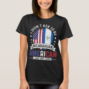 Nicaraguan American Flags Pride Nicaragua Flag T-Shirt