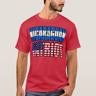 Nicaraguan American Patriot Pride Heritage Flag  T-Shirt