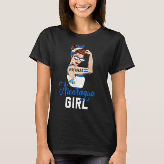 Nicaraguans Girl Unbreakable  Rosie the Riveter Wo T-Shirt