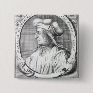 Niccolo Machiavelli, 1724 2 Inch Square Button