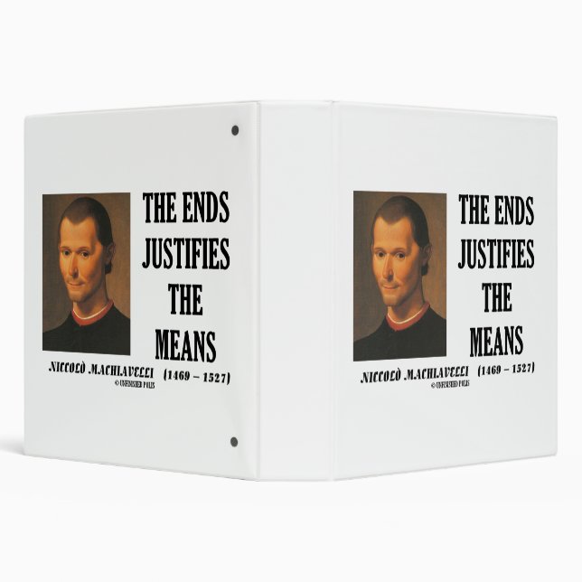 Niccolo Machiavelli The Ends Justifies The Means Binder (Background)