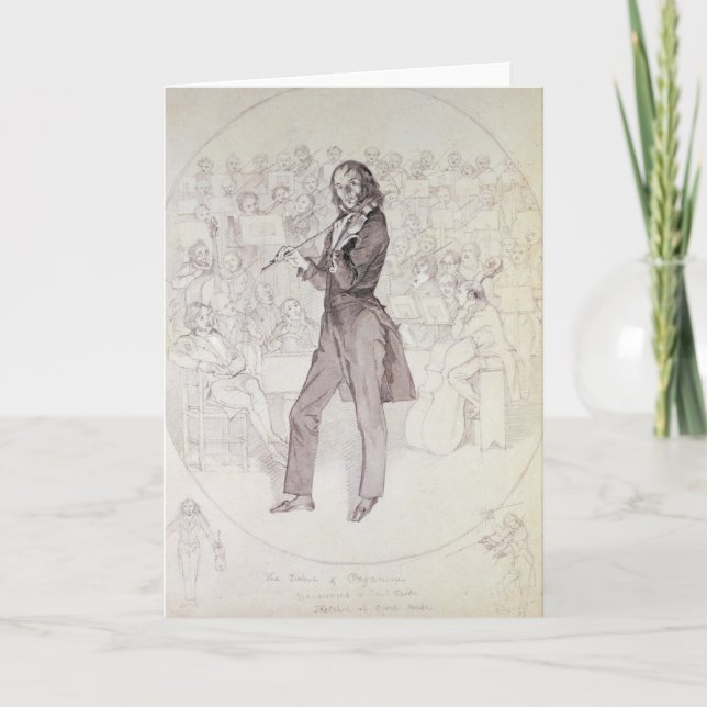 Niccolo Paganini , violinist Card (Front)