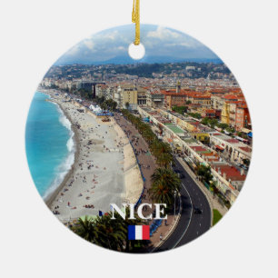 Nice and Eze Panoramic Ornament