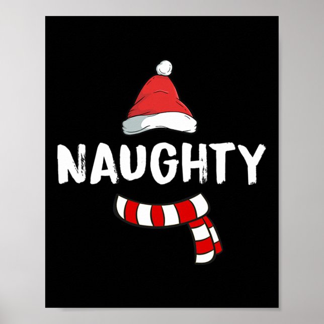 Nice And Naughty Matching Christmas Pyjamas For Ki Poster (Front)