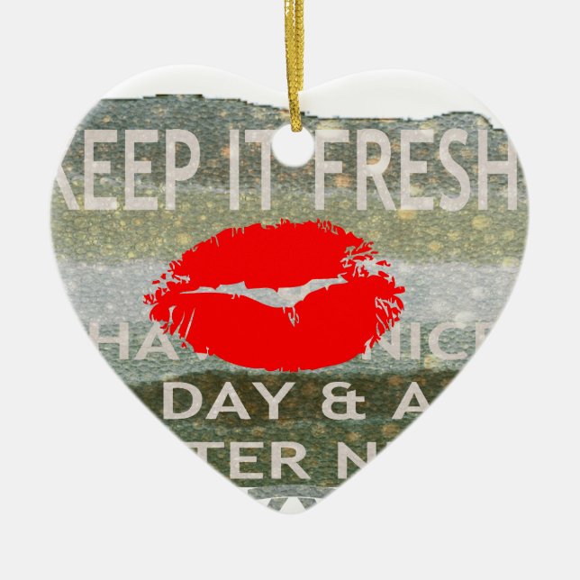 Nice and perfect save the date ceramic ornament (Front)