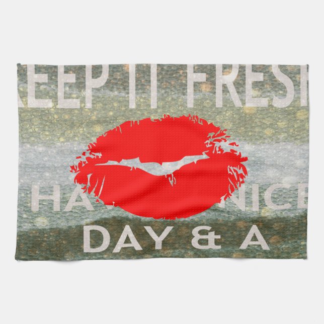 Nice and perfect save the date kitchen towel (Horizontal)