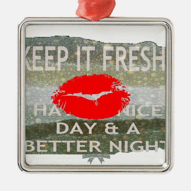 Nice and perfect save the date metal ornament (Front)