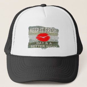 Nice and perfect save the date trucker hat