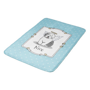 Nice Angel Old English Sheepdog (Grey 1) - Cute Bath Mat