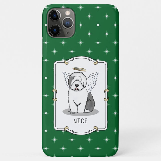 Nice Angel Old English Sheepdog (Grey 1) - Cute Case-Mate iPhone Case (Back)