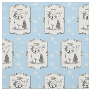 Nice Angel Old English Sheepdog (Grey 1) - Cute Fabric