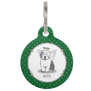 Nice Angel Old English Sheepdog (Grey 1) - Cute Pet Tag
