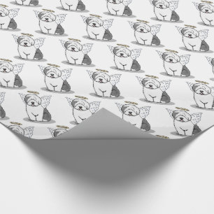 Nice Angel Old English Sheepdog (Grey 1) - Cute Wrapping Paper