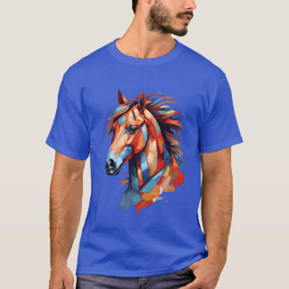 nice art of horse many colours funny T-Shirt