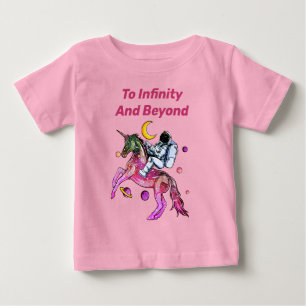 Nice Astronaut Ride Space Unicorn Horse Baby T-Shirt