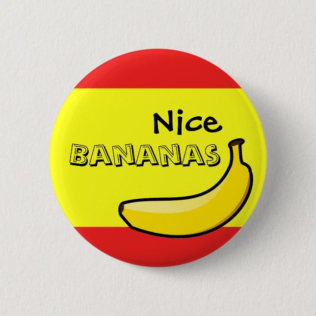 Nice Bananas 2 Inch Round Button (Front)
