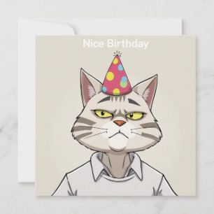 Nice Birthday Card - Cat Edition