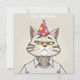 Nice Birthday Card - Cat Edition