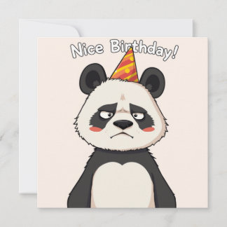 Nice Birthday Card - Panda Edition