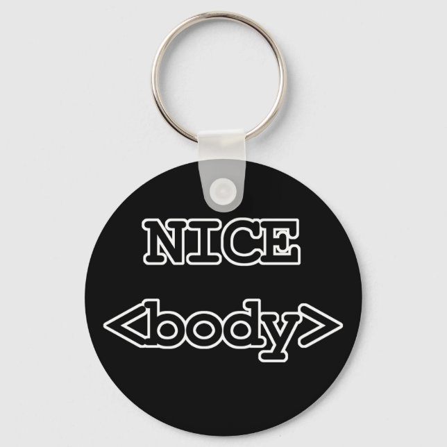 nice body html code keychain (Front)