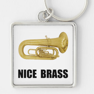 Nice Brass Tuba Keychain