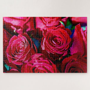 Nice Bunch Of Red Roses Jigsaw Puzzle