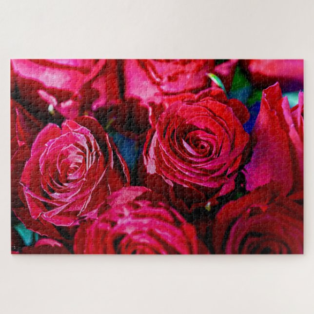 Nice Bunch Of Red Roses Jigsaw Puzzle (Horizontal)