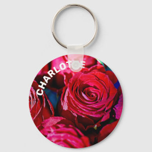 Nice Bunch Of Red Roses Keychain