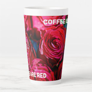 Nice Bunch Of Red Roses Latte Mug