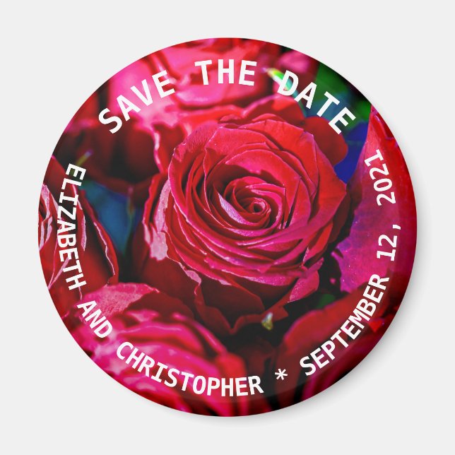 Nice Bunch Of Red Roses Magnet (Front)