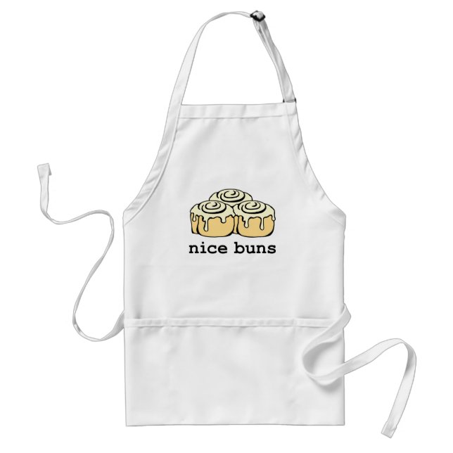 Nice Buns Cinnamon Roll Funny Cartoon Design Standard Apron (Front)