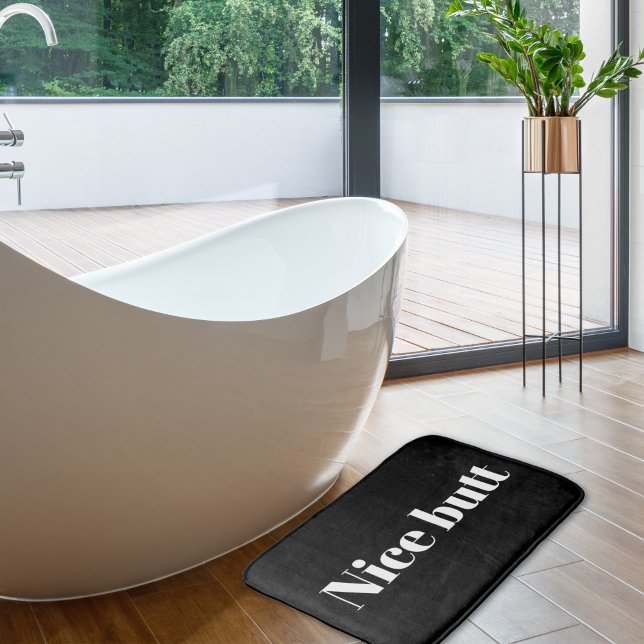 Nice butt funny quote bathroom accessory for him bath mat (Creator Uploaded)