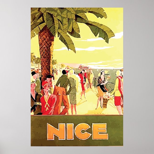 Nice by Lorenzi ~ Vintage Travel Poster (Front)