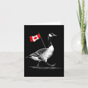 Nice Canada Animal With Flag For Goose Lovers  Card