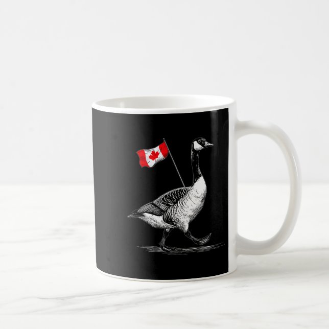 Nice Canada Animal With Flag For Goose Lovers  Coffee Mug (Right)