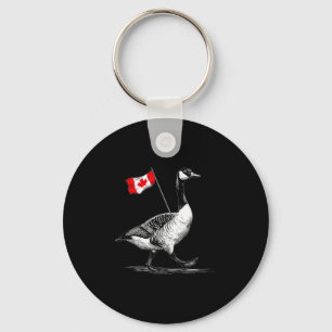 Nice Canada Animal With Flag For Goose Lovers  Keychain