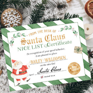 Nice Certificate Approved Santa Claus Poster