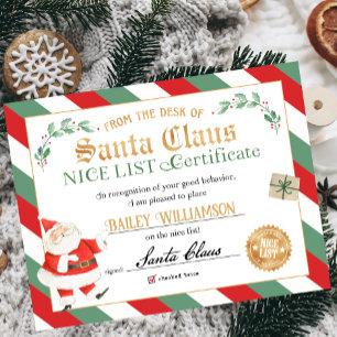 Nice Certificate Approved Santa Claus  Poster