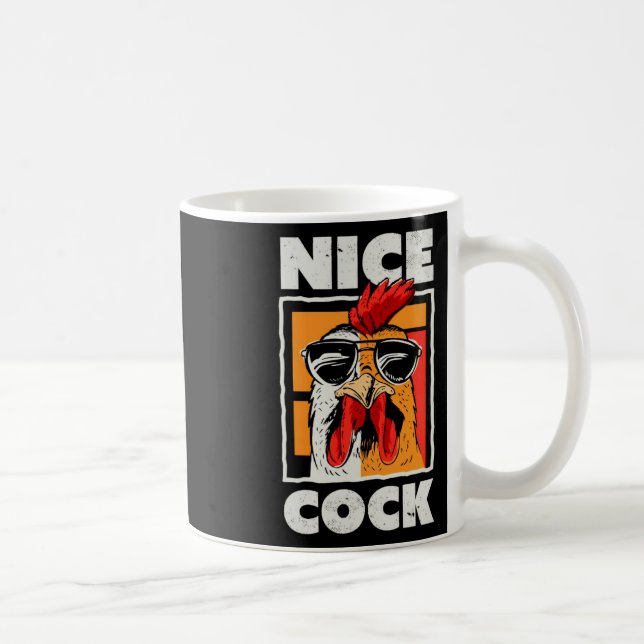 Nice Chicken Rooster Wear Sungles  Coffee Mug (Right)