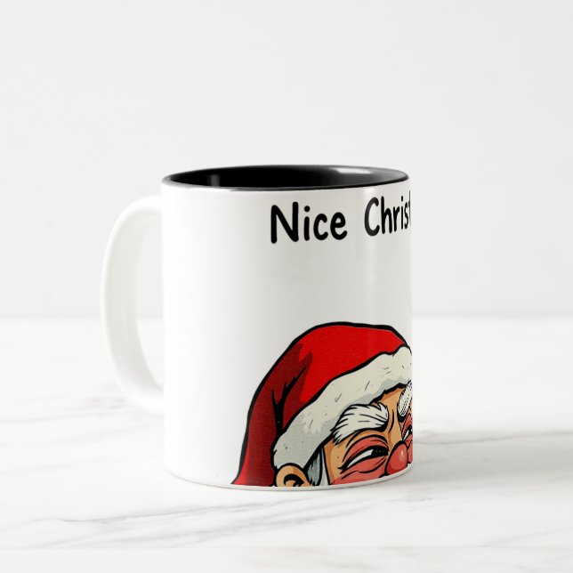 Nice Christmas Mug – ‘Santa’ (Front Left)
