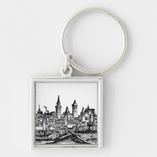 Nice city at France on the Mediterranean Sea Keychain