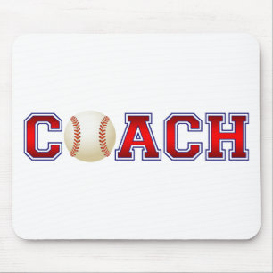 Nice Coach Baseball Insignia Mouse Pad