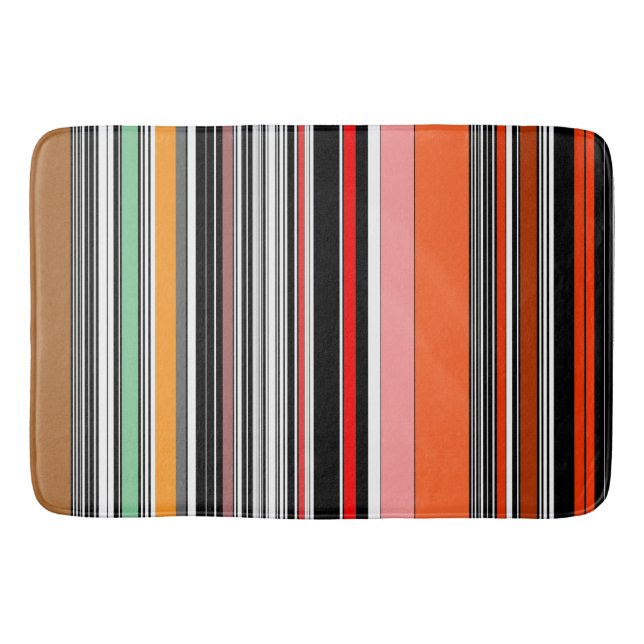 Nice colourful stripes bath mat (Front)