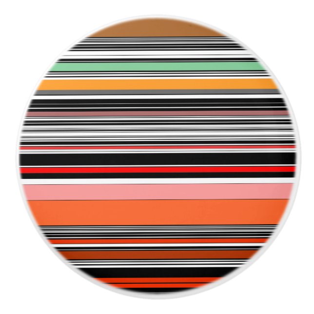 Nice colourful stripes ceramic knob (Front)